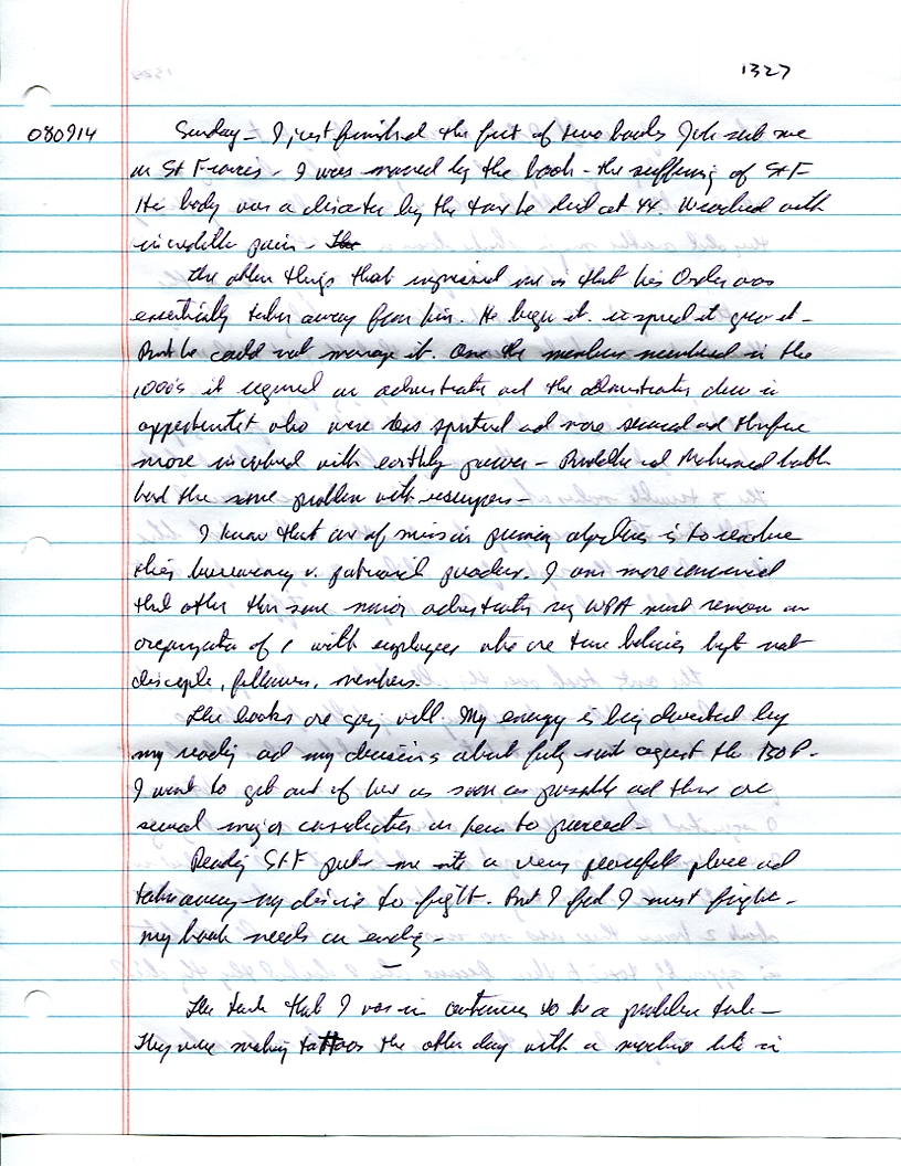 Dr John WorldPeace 2008 Prison Journal